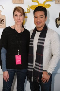VP of Marketing at Udi's Granola and Gluten Free Foods Denise Sirovatka and TV personality Mario Lopez attend Udi's Gluten Free Cafe on January 18, 2013 in Park City, Utah.  (Photo by Gustavo Caballero/Getty Images for Udi's Gluten Free Table)