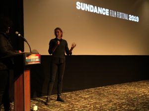 January 30th, 2019 - Park City, Utah - Q&A with Director Mirrah Foulkes after the screening of her movie JUDY & PUNCH at the Park Avenue Theatre during the 2019 Sundance Film Festival